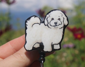 Poodle Badge Reel, Paperclip Bookmark, Keychain, Phone Socket, or Magnet 