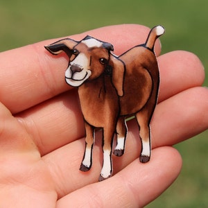 Nubian goat magnet: Gift for Goat lovers or goat loss memorial Cute animal magnets for  locker or fridge