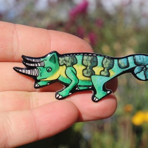 Jackson chameleon magnet: Lizard lover gift for vet techs, veterinarians, zookeepers cute animal magnets for locker or fridge