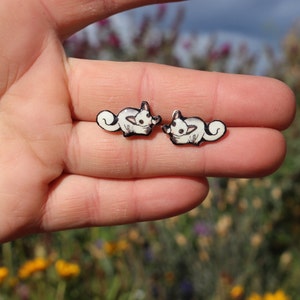 Sugar Glider Earrings: Cute animal stud earrings with stainless steel posts Gift for vet techs veterinarians zookeepers