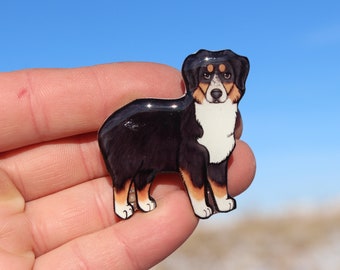 Australian Aussie Shepherd magnet: Gift for aussie lovers or shepherd loss memorial Cute dog animal magnets for locker or fridge