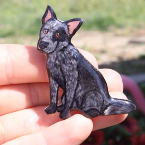 Cattle Dog Heeler Magnet: Gift for Dog lover, teacher, zookeeper, vet tech or dog loss memorial cute dog magnets for locker or