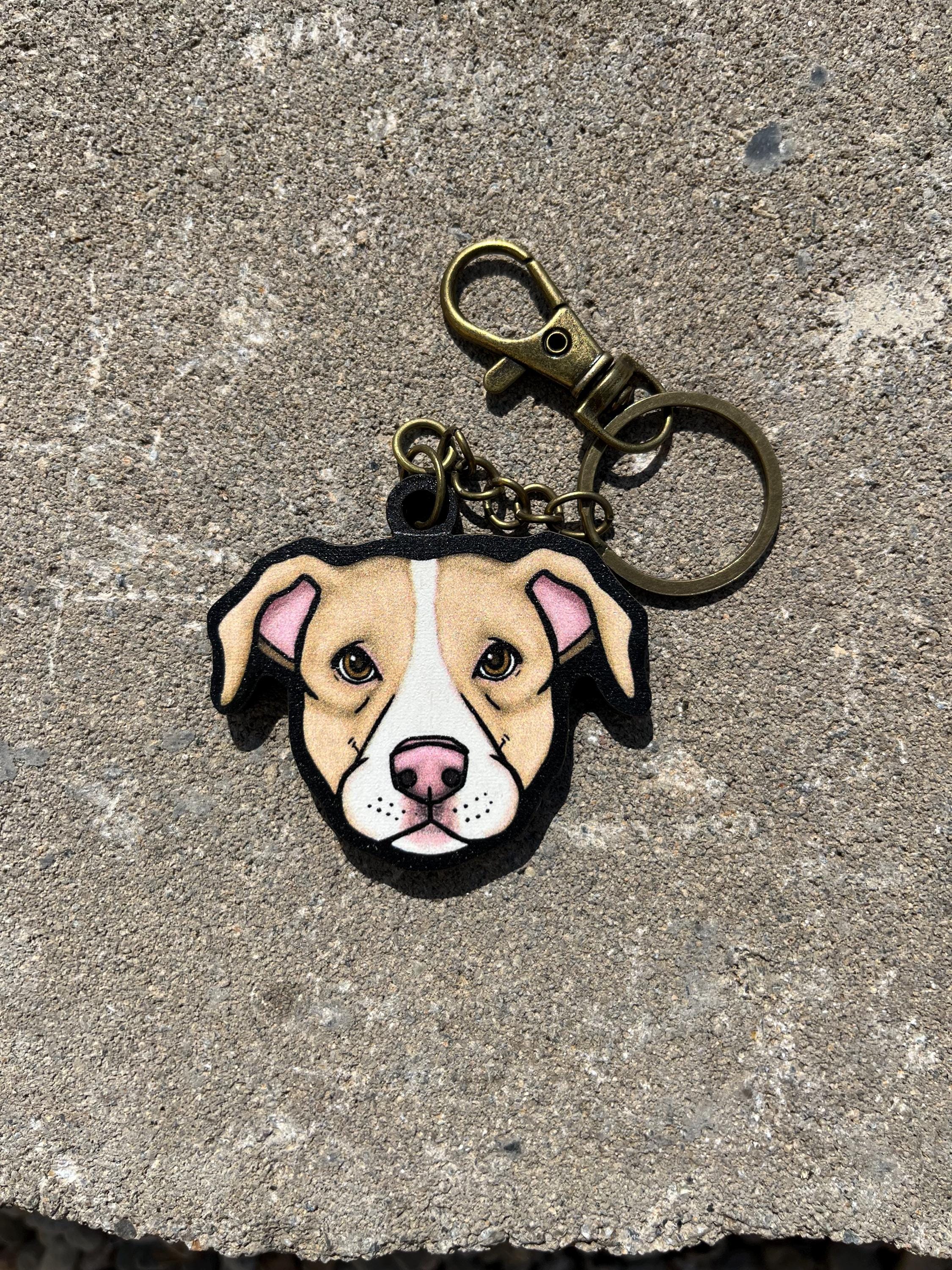 Pitbull Keychain - Etsy