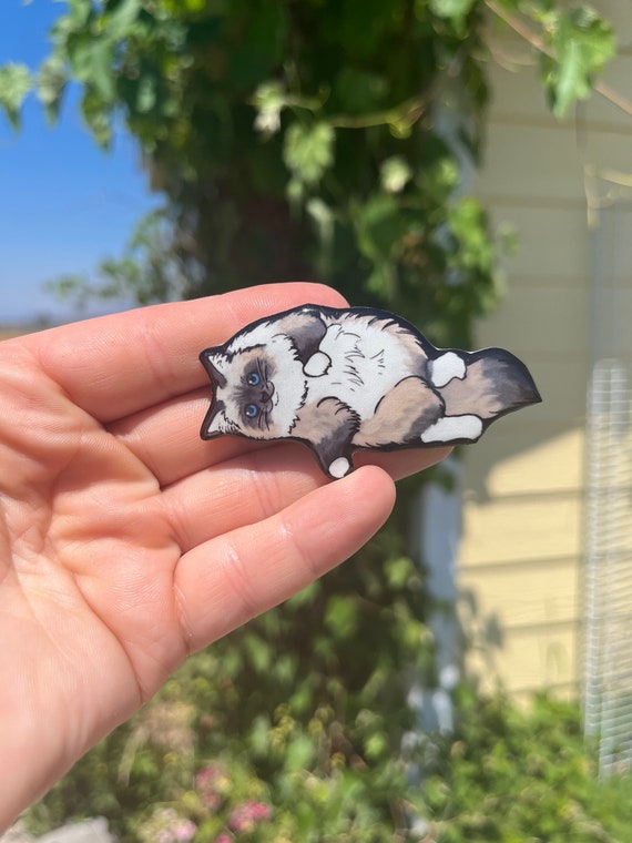 Rag Doll Cat Magnet Gift for Himalayan Cat memorial lovers, vet tech, and veterinarians cute animal magnets for locker or fridge