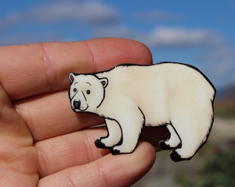 Polar Bear Magnet: Gift for Bear lovers, vet techs, zookeepers, veterinarians, teachers cute ocean animal magnets for locker or fridge