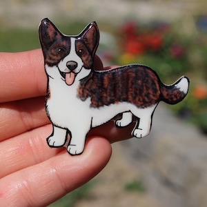 Brindle Cardigan Corgi magnet : Gift for Corgi lovers or corgi loss memorial cute dog art animal magnets for locker or fridge