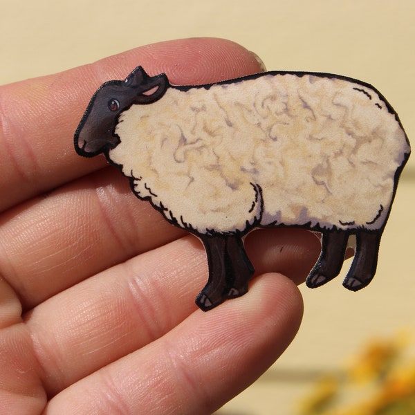 Sheep Magnet: Gift for farmer, vet tech, veterinarian, ,  cute farm animal magnets for fridge or locker