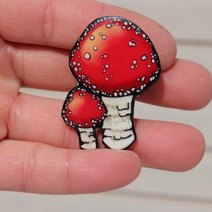 Mushroom magnet : Gift for fungus lovers, scientists, gardeners, mycologist cute magnets for fridge or locker