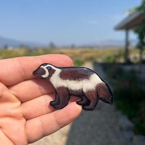 Wolverine Magnet: Gift for animal lovers, teachers, vet techs, veterinarians, and zookeepers, cute animal magnets for locker
