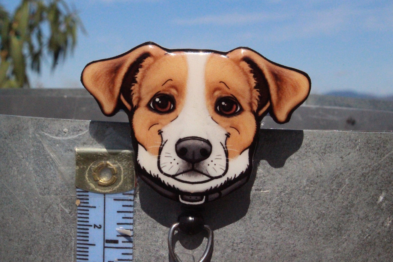 Jack Russell Terrier Badge Reel ID Holder Gift for Dog Etsy