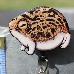 Rain Frog Badge Reel Id holder Retractable ID Badge holder CNA HCA Housekeeping veterinarian Nurse Frog lover gift Animal Badge reels image 5