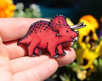 Triceratops Magnet: gift for Triceratops dinasaurs lovers wild animal magnets cute animal magnets for  locker or fridge