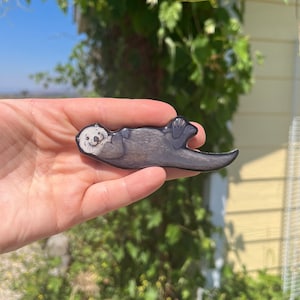 Sea Otter Magnet : Gift for Vet techs, veterinarians, zookeepers or scuba divers cute ocean animal magnets for locker or fridge