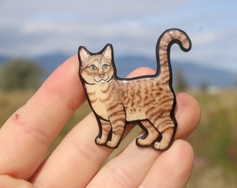 Tabby Cat magnet: Gift for tabby lovers, cat loss, vet tech gift, veterinarian, teacher cute animal cat magnets for fridge and locker