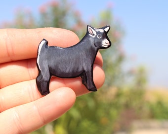 Pygmy Dwarf goat magnet: Gift for Goat lovers, vet techs, veterinarian, zookeeper cute farm animal magnets for locker and fridge