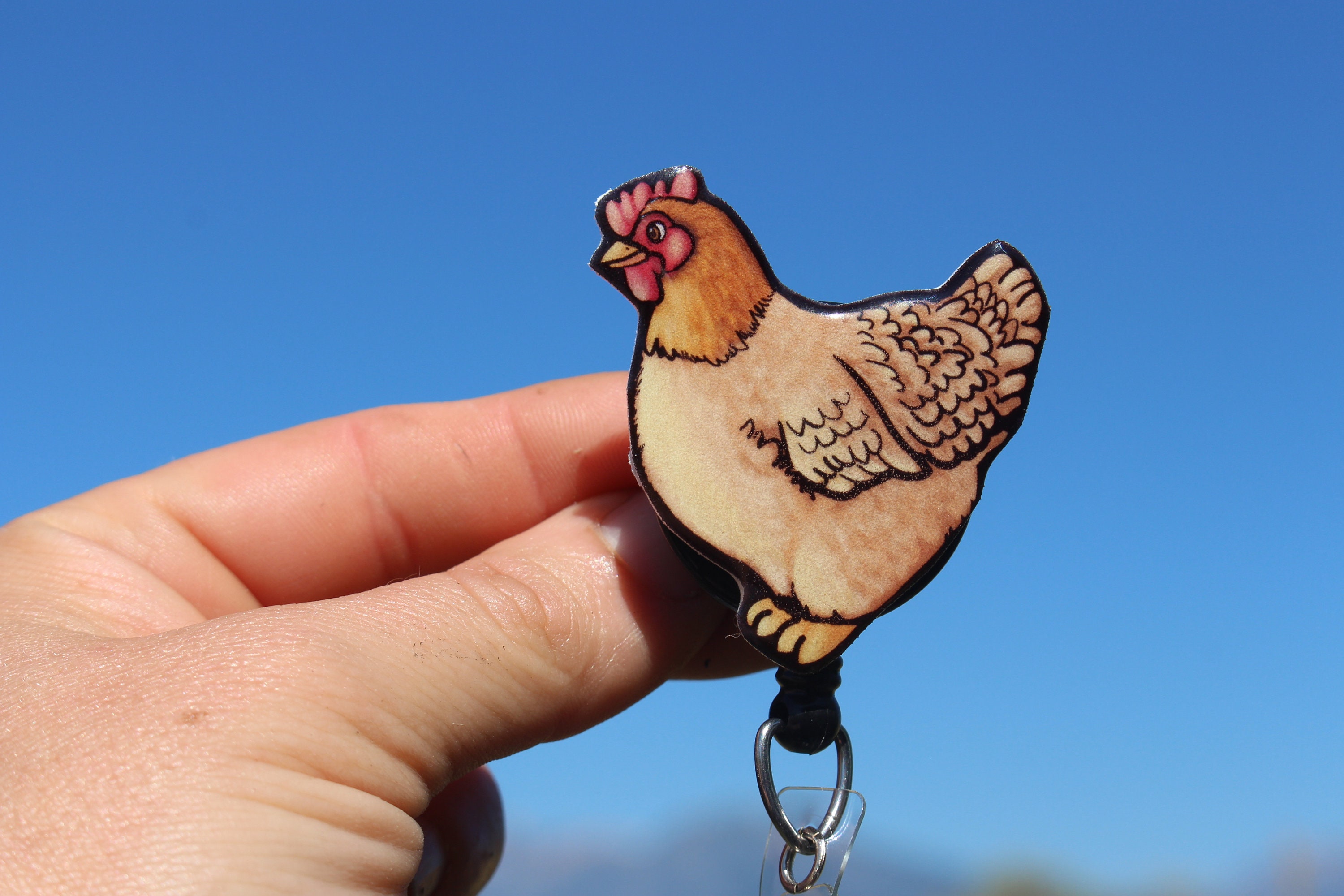 Orpington Chicken Badge Reel ID Holder: Gift for Farm Bird Lovers, Vet  Techs, Veterinarians, Zookeepers Retractable Animal Badge Reels 