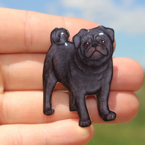 Pug Magnet: gift for Dog lovers, vet techs, veterinarians, dog loss memorial cute magnets for fridge or locker