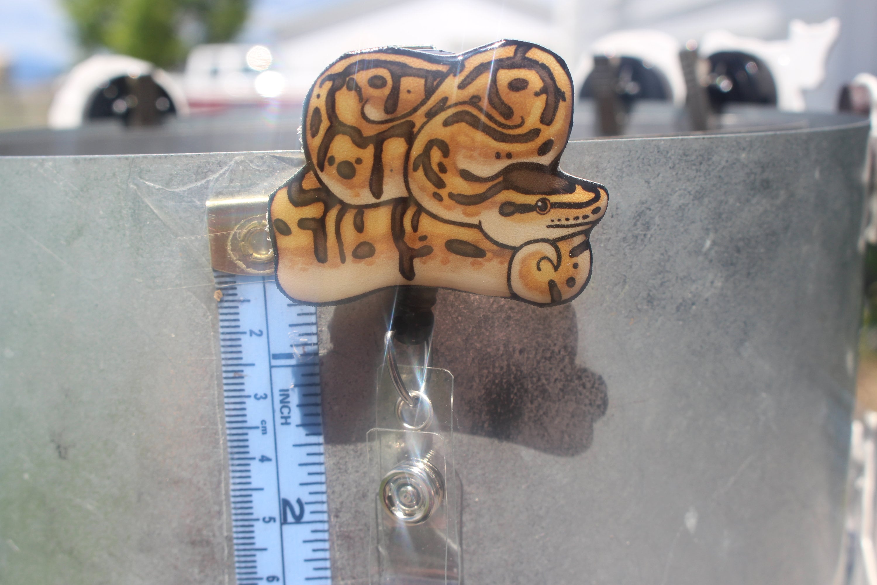 Ball Python Badge Reel ID for Nurse CNA HCA Housekeeping Snake Lover ...