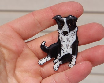 Border Collie Magnet: Gift for collie lovers or border collie loss memorial cute dog animal magnets for locker or fridge