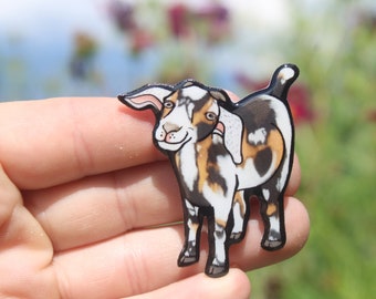 Nubian goat Magnet: Gift for Farm animal lovers, vet techs, veterinarians, zookeeper's cute animal magnets for locker or fridge