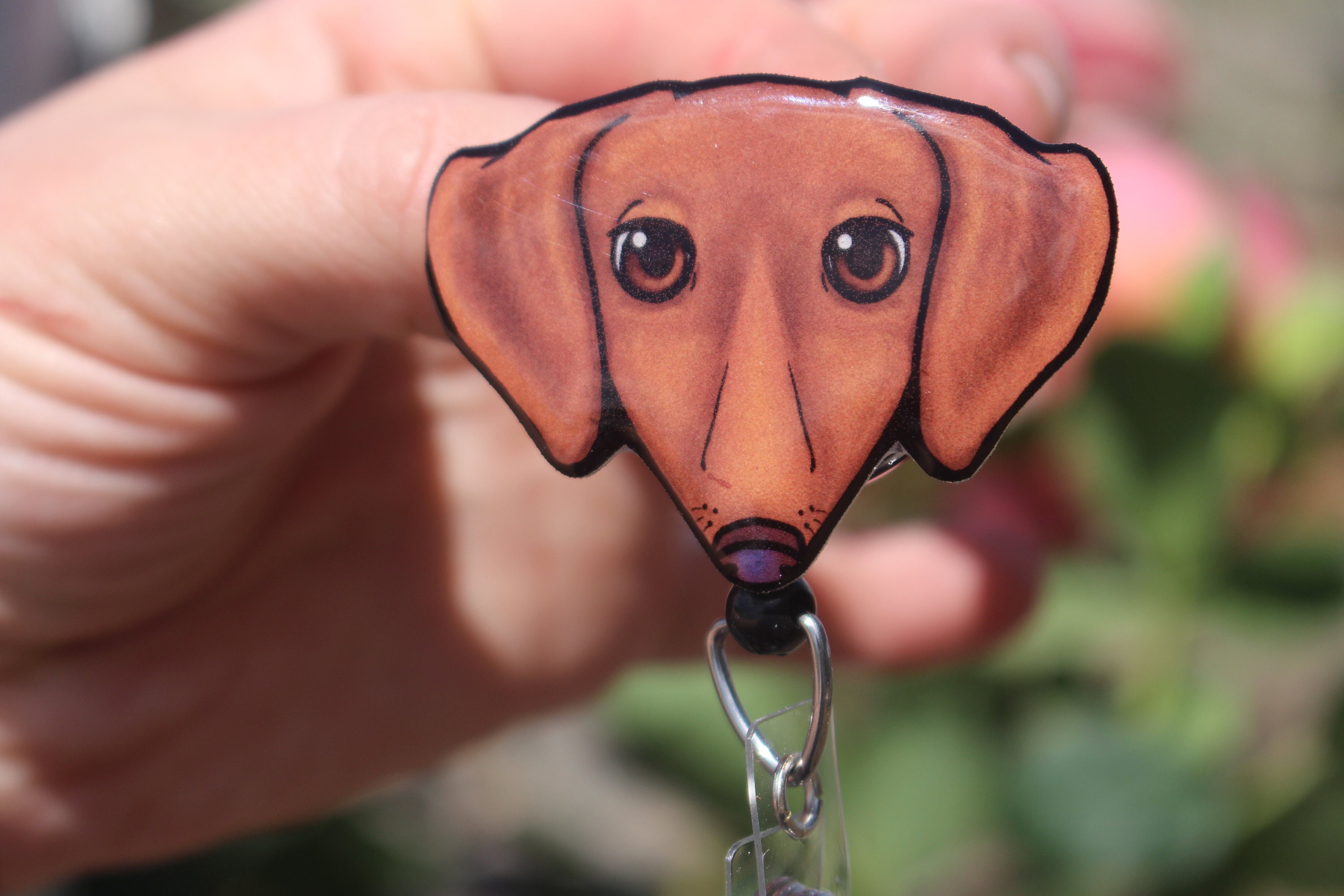 Dachshund Wiener Dog Badge Reel Id Holder Gift for Nurses Etsy
