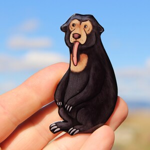 Sun Bear Magnet: Gift for bear lovers, vet techs, veterinarians, teachers, zookeepers cute animal magnets for locker or fridge