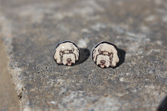 Goldendoodle earrings cheap