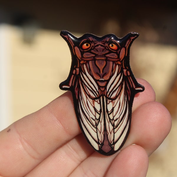 Cicada Magnet: Gift for bug lovers, vet techs, veterinarians, zookeeper's cute animal magnets for locker or fridge