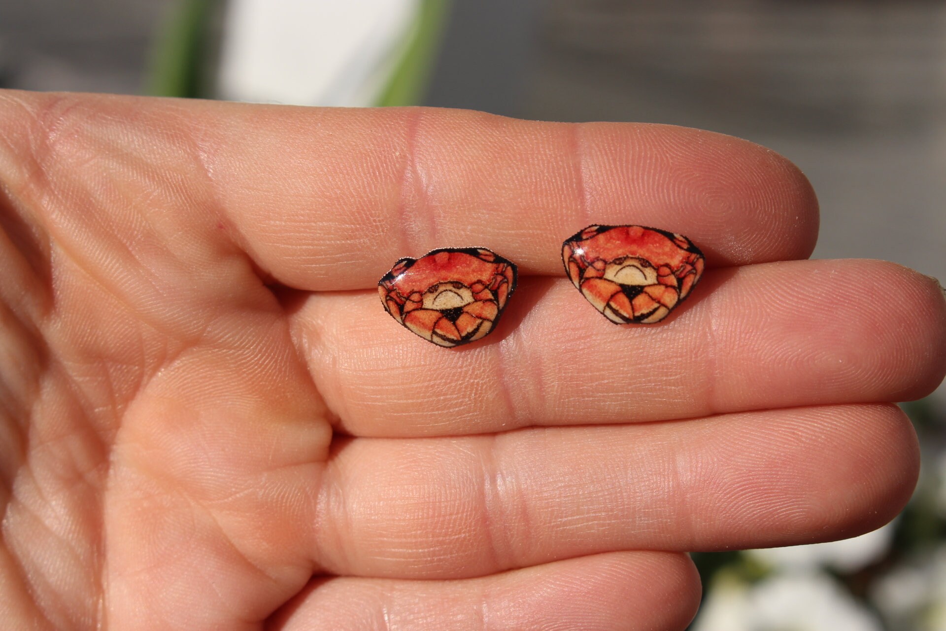 Crab Earrings Stainless steel posts for sensitive ears Great Etsy
