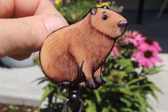 Capybara Badge Reel Id Holder Gift For Nurses Cna Vet Etsy Capybara Badge Reel Id Holder Gift For Nurses Cna Vet Etsy