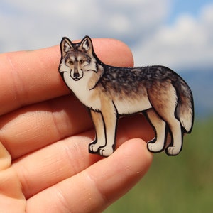 Wolf Magnet: Gift for dog lovers, vet techs, veterinarians and zookeepers cute animal magnets for locker or fridge
