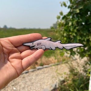 Goblin Shark magnet: Gift for shark lovers, fishers, scuba divers, vet techs, zookeepers cute ocean magnets for locker or fridg