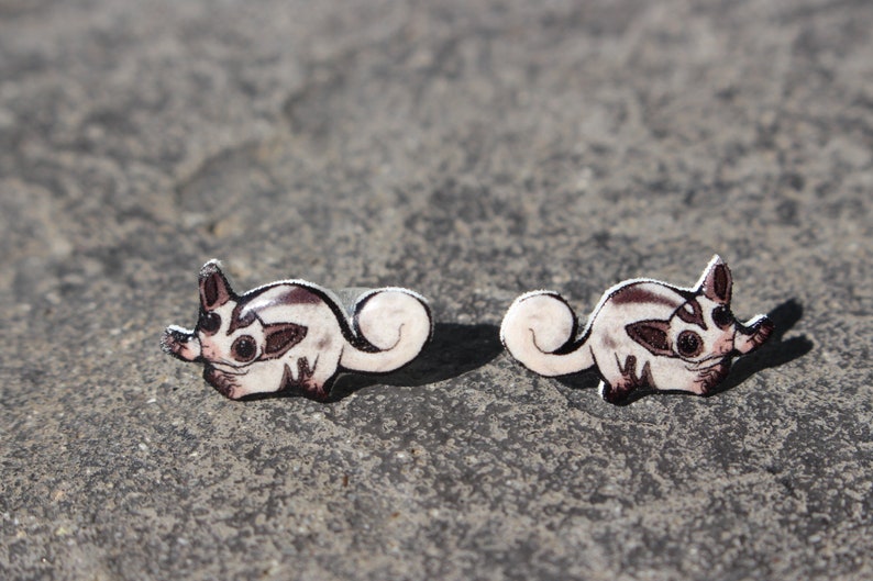 Sugar Glider Earrings : great gift for gilder lovers stainless steel posts sugar glider memorial loss image 4