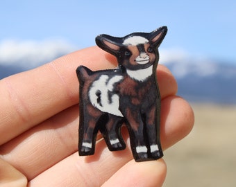 Goat Magnet: Gift for goat lovers, vet techs, veterinarian, zookeepers cute farm animal magnets for locker or fridge