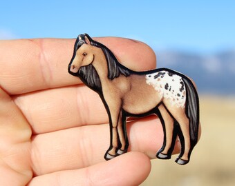 Appaloosa Horse magnet: Gift for horse lover, vet tech, teacher, zookeeper horse loss memorial cute farm animal magnets for locker or fridge