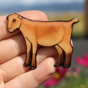 Lamancha goat magnet: Gift for Goat lovers, farmers, , , teachers vet techs cute farm animal magnets for locker or fridge