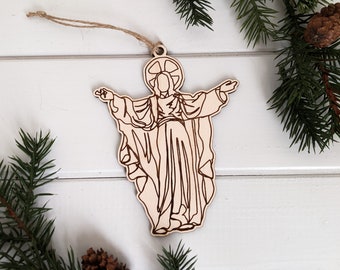 Our Savior Jesus Christmas Ornament - Christian Religious God The Reason for the Season Wooden Laser Cut Ornament Gift