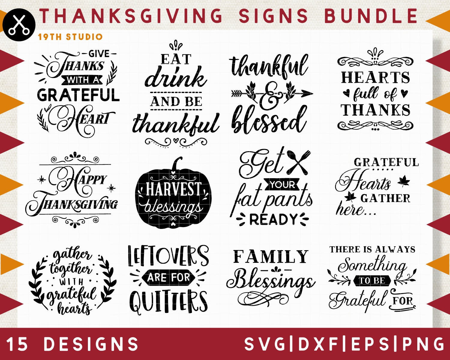 Download Thanksgiving Signs Svg Bundle Thanksgiving Svg Bundle Svg Etsy