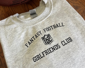 Fantasy Football Girlfriends Club Crewneck Sweatshirt | Athletics Varsity Sweater | College University Highschool Sunday Sports |Wives Club