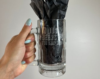 In Dog Beers I've Only Had One Beer Mug | Laser Engraved Custom Gift | Dog Mom Dad | Brother Sister | Mother's Father's Day Present | Stein