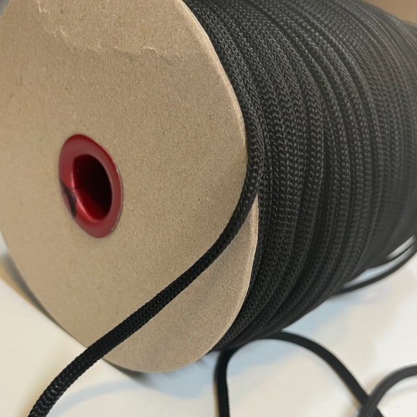 4mm Polypropylene Black Drawstring Drawcord | Bulk Pricing | Sewing Supplies Canada Edmonton| Tote Bag Making |Christmas Craft Hoodie String
