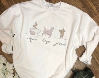 Kaffee Hunde Jesus SVG | Auto Fenster Aufkleber |pdf png | T-Shirt | Cricut | Hunde Mama Kunstwerk Grafik