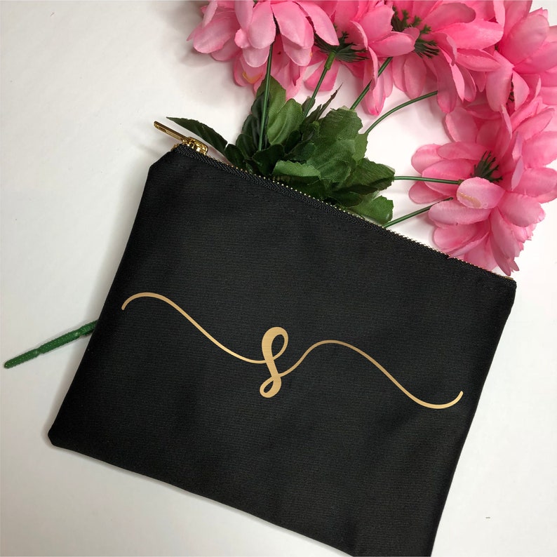 Initial Customized Makeup Bag / Cosmetic Toiletry / Monogram / Etsy