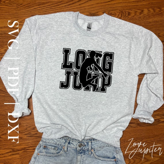 Track Field Women's Long Jump Design SVG PDF PNG Athletics