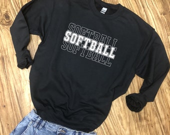 Softball Unisex Crewneck Sweatshirt | Athletics Varsity Sweater | College University Highschool Sports | Gift For Ball Player Baseball