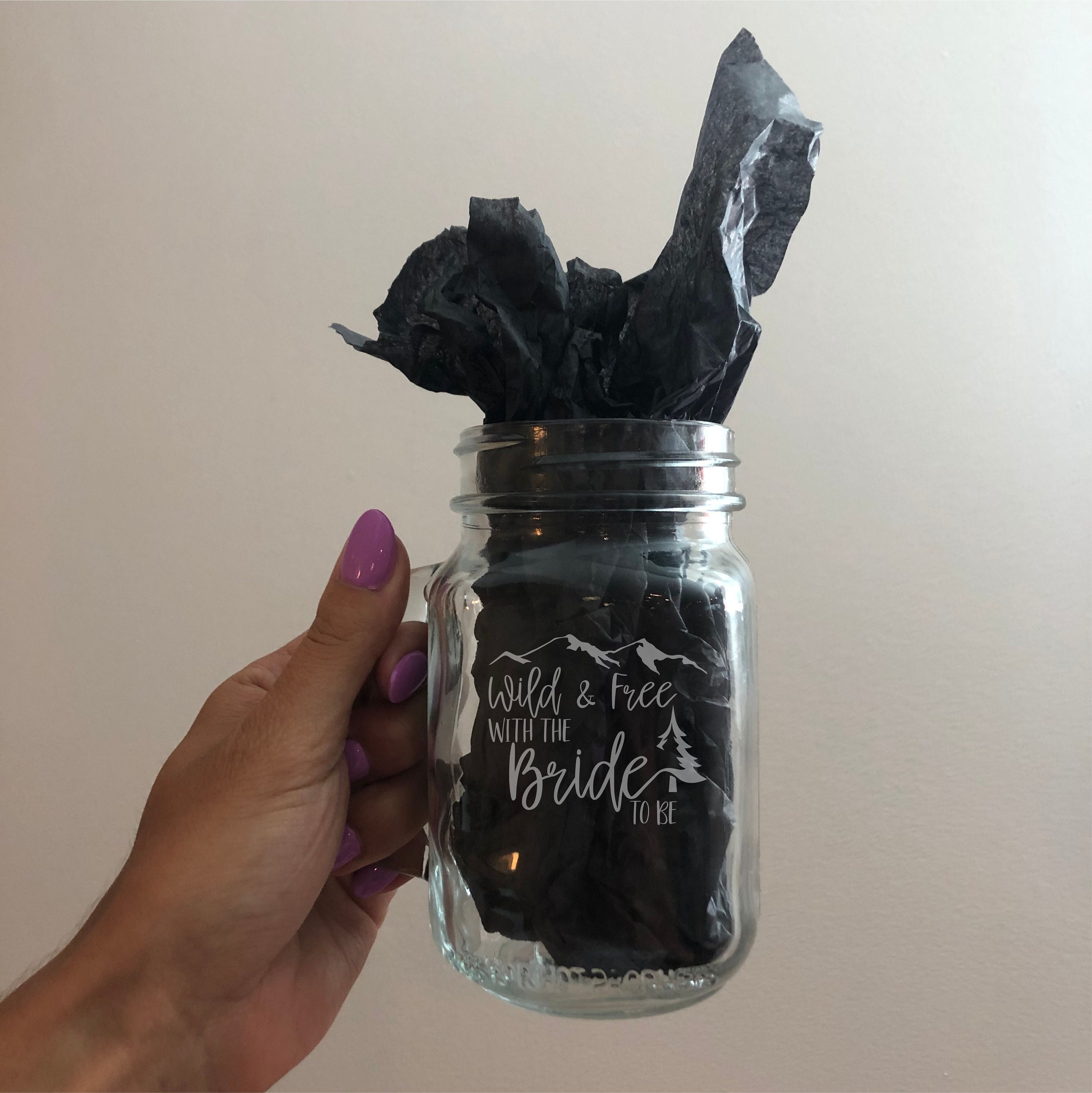 Custom Laser Engraved Mason Jar With Handle Personalized Etsy Canada
