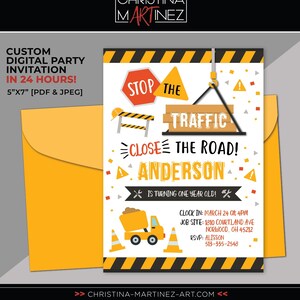 Construction birthday invitation, Construction Party, Jobsite Birthday Invite, Construction Invite, Trucks Theme Birthday, Dump Truck Invite