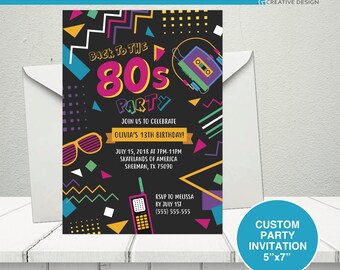 retro invitation etsy