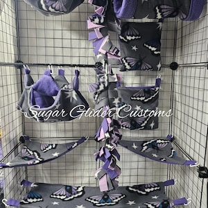 Sugar glider cage set big Butterflies cage set for sugar gliders and marmosets, super soft fleece
