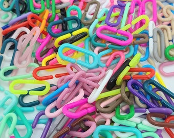 Colorful C-Links, Sugar Glider Cage Accessories, Bird Toys (30 Links)